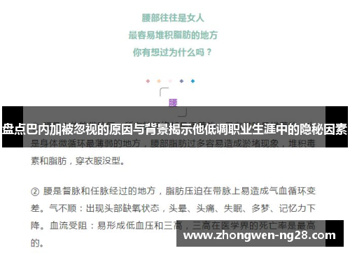 盘点巴内加被忽视的原因与背景揭示他低调职业生涯中的隐秘因素