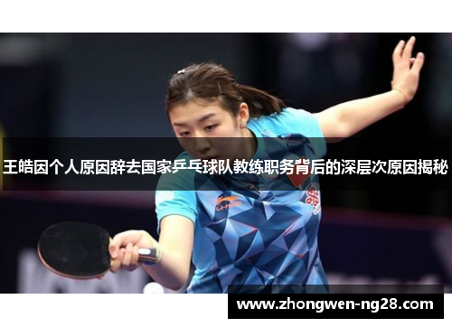 王皓因个人原因辞去国家乒乓球队教练职务背后的深层次原因揭秘